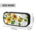 thumbnail image 4 of Vsdgher Plump Sunflower And Sketch Print Large Capacity Pencil Case Pouch with Zipper, Portable Aesthetic Big Capacity Pencil Cases Pen Office Travel Stationery Bag, 4 of 8
