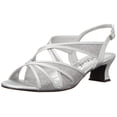 thumbnail image 1 of Sandalia Easy Street Tristen para mujer, tacón plateado con purpurina, 4 cm, 1 of 1