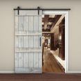 thumbnail image 1 of Essencaliy 36in x84in Solid Wood Barn Door, Made-in-USA Farmhouse Interior Sliding Barn Door With 6.25ft Barndoor Hardware Kit (DIY), 1 of 5