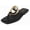 Black, variant on Berness Women’s Thong Sandals – Gold Hardware Accent Square Toe Flat Sandals, Slip-On Dressy Summer Sandals KORI Tan Brown Camel 9