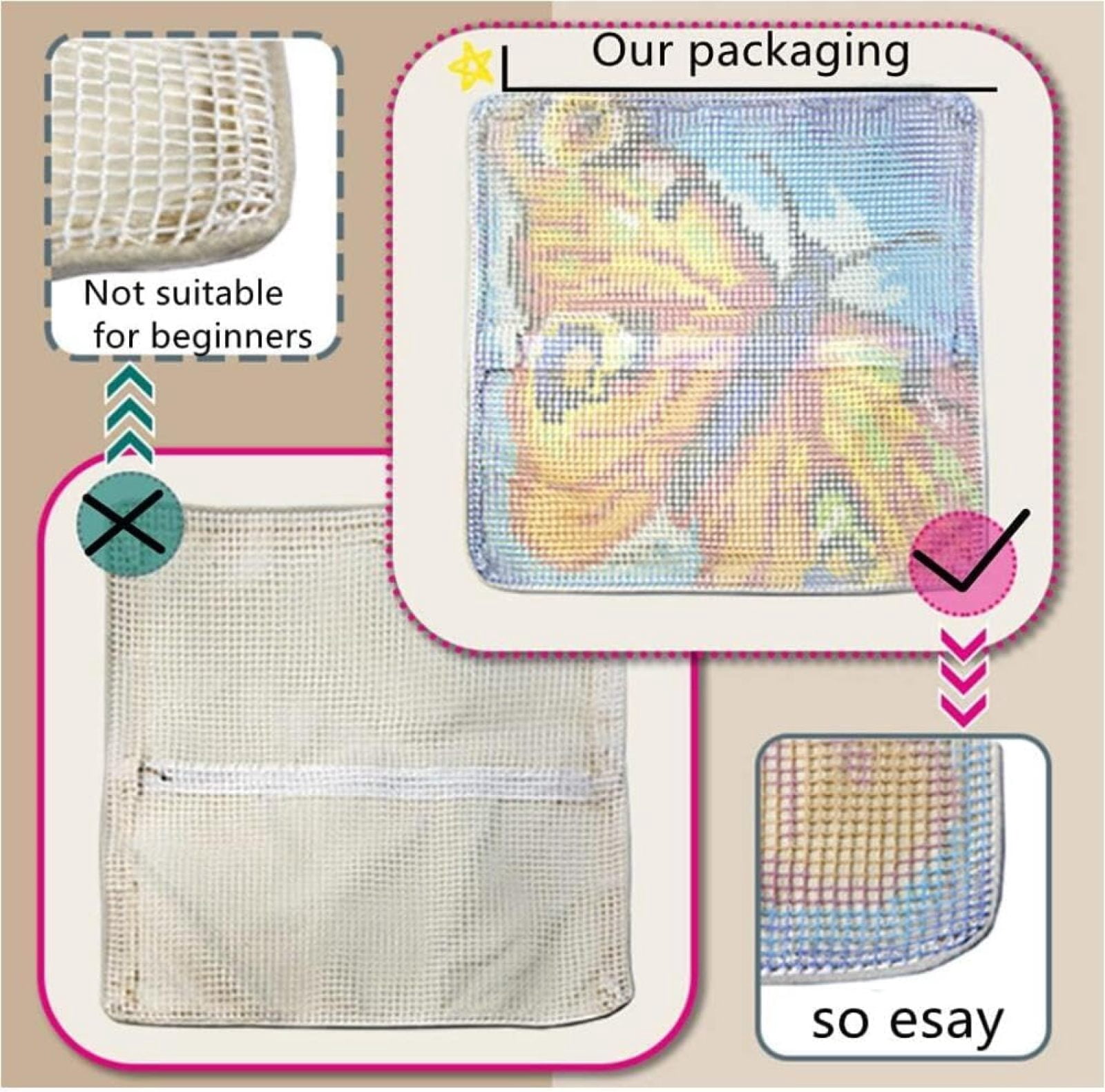 Latch Hook Pillow Case Kits,Monkey 17X17 Inch Latch Hook Cushion Cover Kit,Knitting Kits Cushion For Adults And Beginners Rug Making Kit For Starters