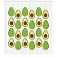 thumbnail image 3 of Avocado Shower Curtain, Fruit Summer Healthy and Organic Food Themed Colorful Design, Fabric Bathroom Set with Hooks, 69W X 84L Inches Extra Long, Pale Green Brown Pale Yellow, by Ambesonne, 3 of 3