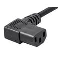 thumbnail image 3 of Monoprice Right Angle Power Cord - 3 Feet - Black | NEMA 5-15P to Right Angle IEC 60320 C13, 14AWG, 15A/1875W, SJT, 125V, 3 of 6