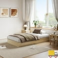 thumbnail image 6 of Solid Wood Platform Bed Frame, Floor-Standing, No Headboard, No Box Spring Needed, Noise-Free, Easy Assembly, Minimalist Modern Design for Small Spaces, TWIN XL, Natural, 6 of 8