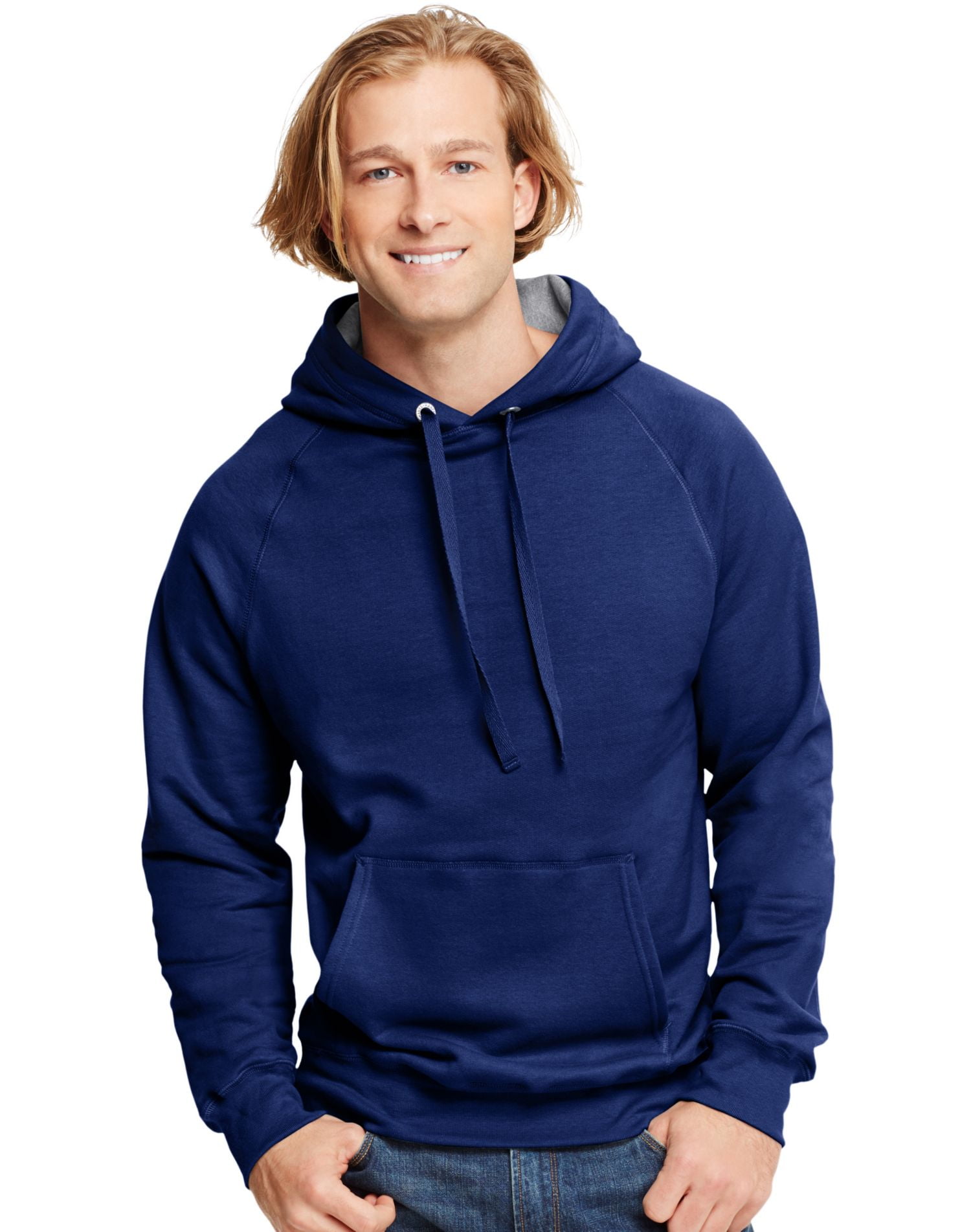 Hanes Nano Men`s Premium Lightweight Pullover Hoodie Sweatshirt , Blue ...