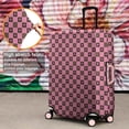 thumbnail image 4 of Pink Brown Heart Checkered Pattern Luggage Cover Fashion Suitcase Cover Baggage Covers Fit 25-28 Inch Luggage (Go Travel), 4 of 5