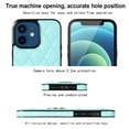 thumbnail image 4 of ELEHOLD for iPhone 12 Mini 5.4 inch 2020 Case, Luxury Rhomboid Quilted PU Leather Soft TPU Bumper 360 Degee Rotatable Metal Finger Ring Holder Kickstand Shockproof Case for iPhone 12 Mini, Mint, 4 of 8