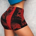 thumbnail image 2 of Sikiie Red And Black Abstract Skull Print Workout Shorts Women Scrunch Butt Gym Shorts Seamless High Waist Tummy Control Yoga Biker Athletic Shorts, 2 of 5