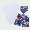 thumbnail image 2 of Vedolay Two Piece Short Set For Boy Boys Hawaiian Shirt and Short Set Summer Outfit Kids 2 Piece Clothes Set,Blue 3-6 Months, 2 of 5