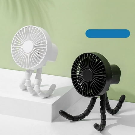 

Tripod Fan Portable Stroller Fan Rechargeable Battery Operated 3 Speed Cooling Desk Fan for Bedroom Outdoor Camping