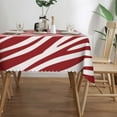 thumbnail image 3 of DouZhe Rectangular Tablecloth, Red Zebra Texture Table Cloth for Kitchen Dinning Tabletop, 72" x 54" Waterproof Polyester Table Cover, 3 of 8
