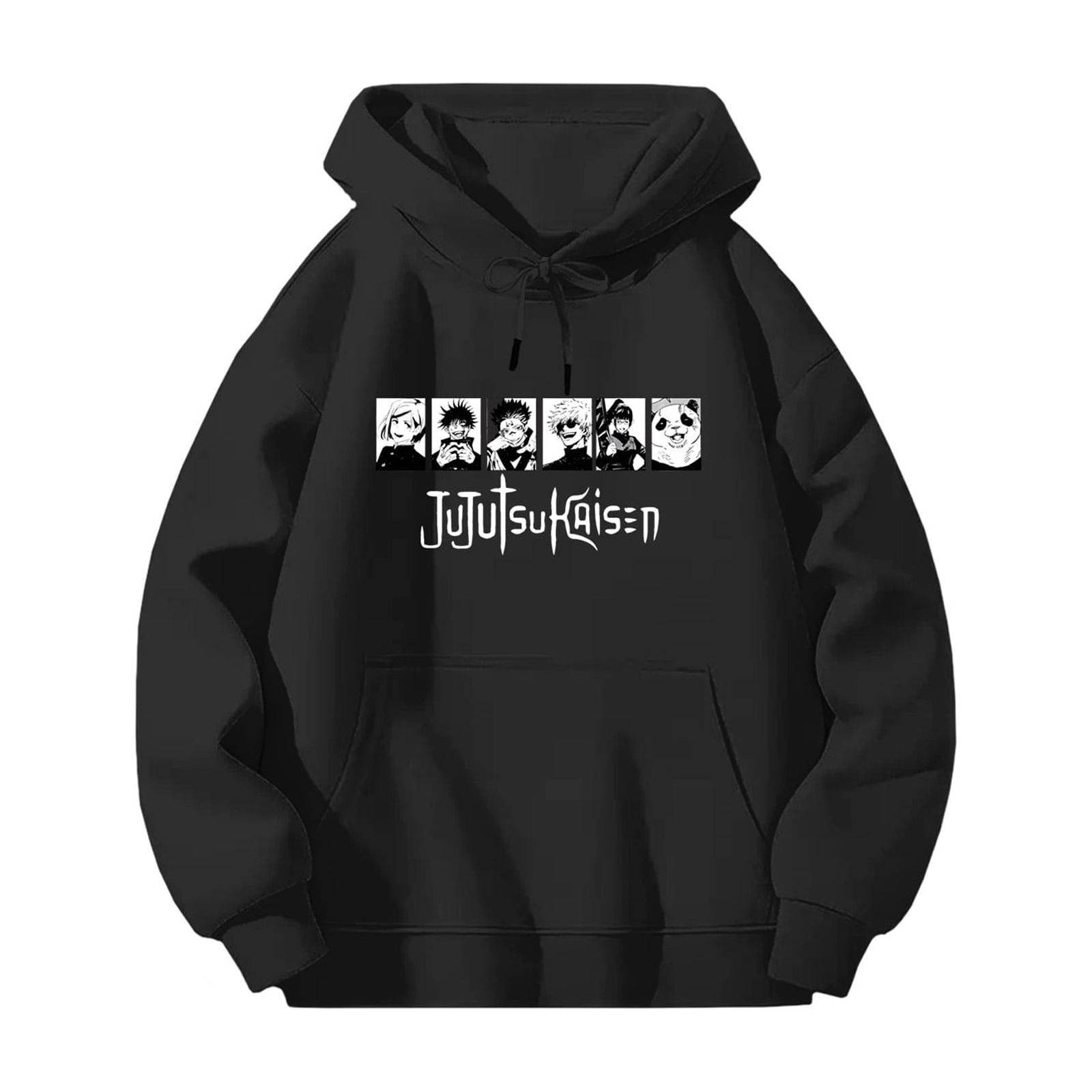 Lheaggik Anime Jujutsu Kaisen Hoodie Cartoon Graphic Long Sleeve Streetwear Women Men Hooded Sweatshirt Funny Clothes S