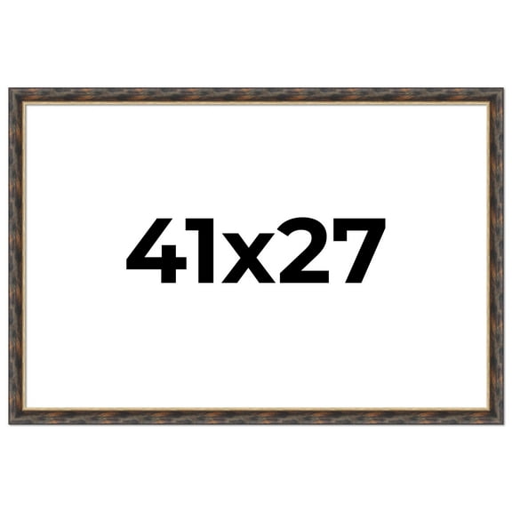41x27 Frame Gold Real Wood Picture Frame Width 1.5 inches | Interior Frame Depth 0.5 inches |