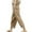 Khaki, variant on yunLCZ Women's Straight Leg Pants High Wa High Waist Linen Capris For Women Drawstring Elastic Waist Harem Pant Basic Lightweight Linen Pant