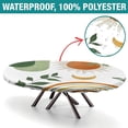 thumbnail image 2 of Boho Fitted Oval Elastic Edge Tablecloths, Spring Summer Green Leaf Sun for Outdoor Picnic Camping and Indoor Kitchen Dining Party, 48*6848" x 68", 2 of 4