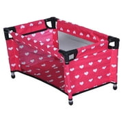 The New York Doll Collection Mega Baby Doll Accessory Play set Includes Dolls High Chair, 3-1 Doll Bouncer and Pack N Play Pink for 18-inch Dolls
