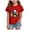 Red, variant on Pandaie Teen Girls Short Sleeve Tee Halloween Kids T-shirt Casual Daily Print Top Clothes Toddler Girl Summer Shirts Beige,2-3 Years