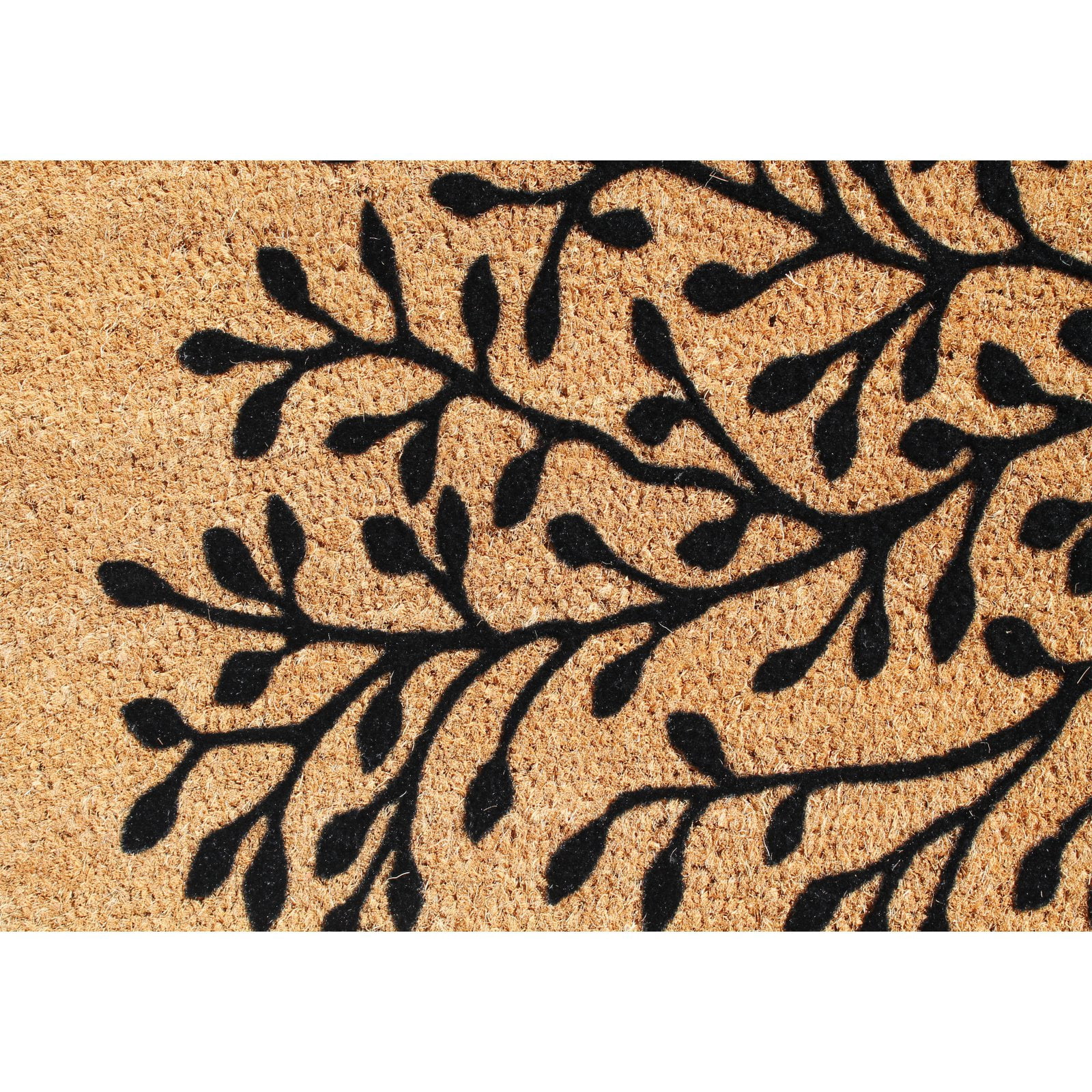 A1 Home Collections Coir Flocked & PVC Backing Doormat, Non-Slip, Heavy Duty, Low Profile Front Door Mat, Tree of Life 24" x 39"
