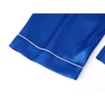 thumbnail image 6 of Beezizac Satin Pajamas for Girls - Royal Blue Cute Silky Short Sleeves & Pants Sleepwear PJ Set Size 16, 6 of 7