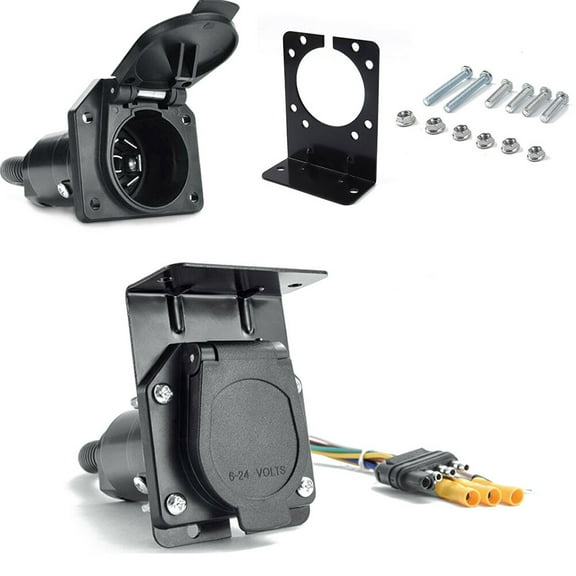 Raindrops  12 V Wiring Plugs Trailer Connector Tow Bar Socket Connectors