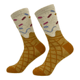thumbnail image 2 of Women's Ice Cream Cone Socks Funny Cute Sweet Dessert Lovers Footwear, 2 of 7