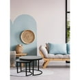 thumbnail image 2 of Jessar Bali Collection Set of 2 Round Coffee Tables with Metal Legs, Grey Wood Grain, 2 of 2