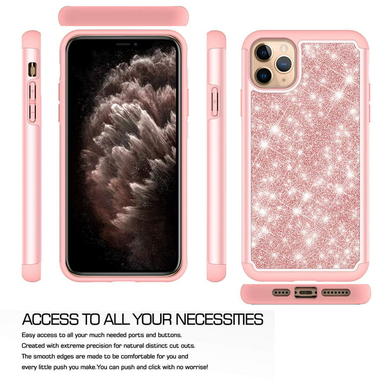 iPhone 11 Pro Max Case Cute Girls Women w[Tempered Glass Screen Protector]  Heavy Duty Protective Phone Cover Case for Apple iPhone 11 Pro Max 