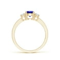 thumbnail image 2 of Angara Natural 0.5 Ct. Tanzanite with Diamond Classic Ring in 14K Yellow Gold for Women (Ring Size: 11.5), 2 of 11