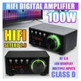 thumbnail image 3 of 100W Audio HiFi Bluetooth 5.0 Power Class D Amplifier Tpa3116 Digital Amp Home Audio Car Marine USB AUX IN Mini Audio ,Scalable Fun, 3 of 7