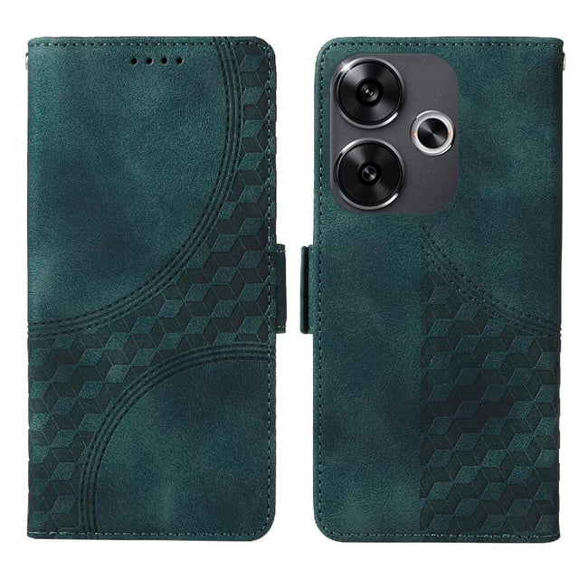 Funda GANGXUN para Xiaomi Poco F6 con diseño acolchado elegante, cuero PU, protección total y ajuste preciso