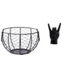 thumbnail image 1 of Cesta De Alambre Para Guardar Huevos, Escultura De Hierro Con Gesto De La Mano, Cesta Tejida Para Frutas Y Verduras, Manualidades Creativas Para Hacer Con Los Dedos Para Encimeras De Cocina Y, 1 of 8