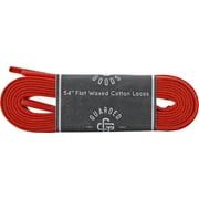 Flat Thin Semi-Waxed Boot Laces - 54" Red