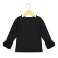 thumbnail image 2 of Otqutp Baby Funny Blouse Toddler Girl Solid Color Base Shirt with Lace Long Sleeve Blouse Casual Loose Crew Neck for 1 To 8 Years, 2 of 4