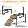 thumbnail image 3 of 51x23" Adjustable Height Goat Stand with Ramp, 500LBS Black Metal Sheep Shearing Stand, Perfect for Trimming Milking Grooming, 3 of 8