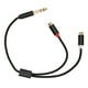 thumbnail image 3 of Cable de 6,35 mm a RCA dual macho a hembra, conector chapado en oro silencioso, cable adaptador divisor estéreo de 13,8 pulgadas, 3 of 8