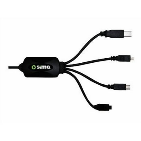 Sima USB Multi Cable SUO-100 - USB cable - USB Type B, mini-USB Type B, mini-USB Type B, 8 pin mini-USB (M) to USB (M) - 5 ft