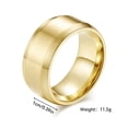 thumbnail image 4 of Minnieouse Anillo de superficie mate a la moda para hombre, anillos de decoración, joyería de pareja, regalo portátil para boda, compromiso, fiesta de Ropa, zapatos y accesorios Miscelánea Oro Minnieouse AP014927-01, 4 of 6
