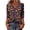 Purple, variant on Halloween 3/4 Sleeve V Neck Shirt for Women Funny Halloween Graphic Tee Fall Winter Loose Fit Tops