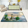 thumbnail image 2 of SKYSONIC 72x48in 3D Funny Giraffe Area Rug, Beach Sea Non-Slip Floor Carpet for Indoor Living Dining Room and Bedroom Area, 2 of 7