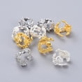 thumbnail image 3 of 30pcs Brass Fancy Bead Caps Flower 4-Petal Mixed color 14x16x18mm Hole: 2.5mm, 3 of 4