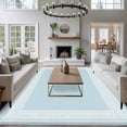thumbnail image 4 of Sky Blue Greek Key Large Area Rugs for Bedroom Living Room, Soft Non Slip Carpet Bedside Rug, Geometric Greece Ancient Farmhouse Geo Rectangular Floor Cover Kitchen Accent Rug 5'x8' for Office, 4 of 9