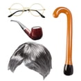 thumbnail image 2 of Old Lady Cosplay Set abuela peluca peluca vestido accesorios para adultos vestir EstiloC Sunnimix Disfraz de anciana, 2 of 7