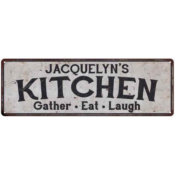 JACQUELYN's Kitchen Gift Rustic Chic Decor Gift 6x18 Sign 206180051976