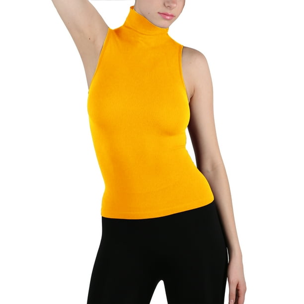 mock neck sleeveless shirt