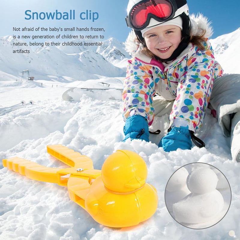Yellow 5pcs Cartoon Snowball Maker Clip Children Winter Outdoor Snow Mold 