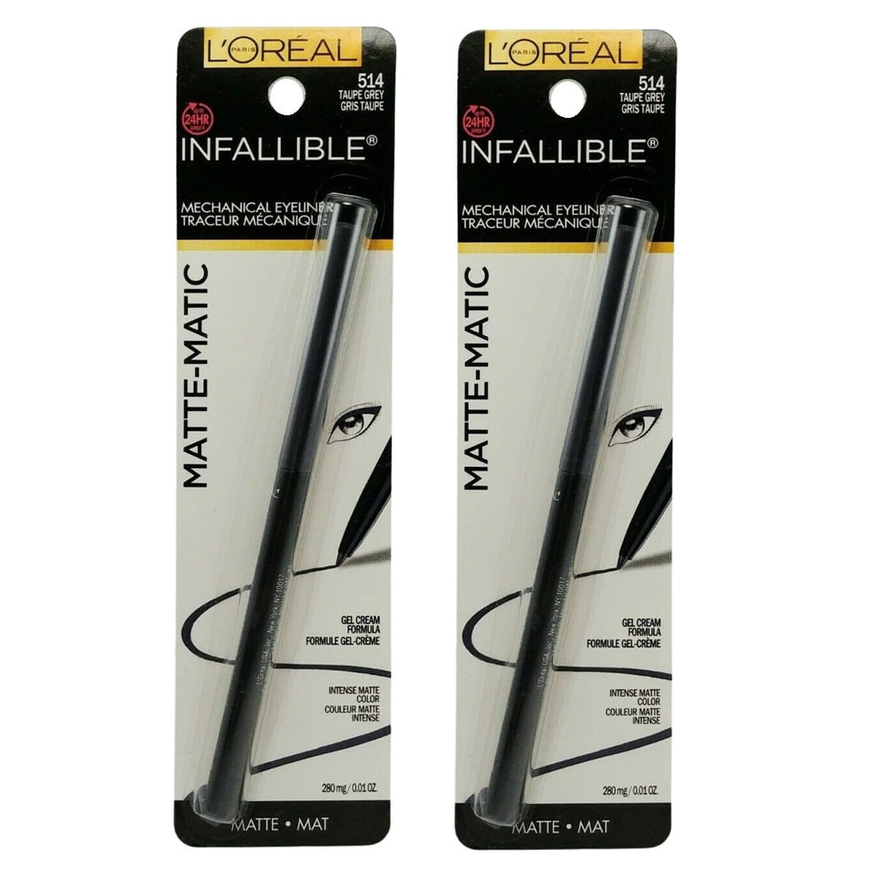 Pack of 2 L'Oreal Paris Infallible Matte-Matic Mechanical Eyeliner, Taupe Grey 514