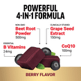 thumbnail image 5 of Total Beets Ultimate Heart Health Chews for Blood Pressure Support, with Beetroot Powder, CoQ10, B Vitamins & Grapeseed Extract for Blood Flow & Energy, Berry, 60 Soft Chews by Force Factor, 5 of 11