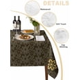 thumbnail image 5 of Brown Golden Floral Rectangle Tablecloth, Modern Abstract Art Spring Flowers Waterproof & StainResistant Tablecloth, Washable Oil-proof Table Cover for Dining/Party/Wedding/Camping/Buffet 52x70 In, 5 of 9