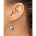 thumbnail image 4 of Stainless Steel Antiqued And Polished Imitation Abalone Dangle Earrings Made In China sre769, 4 of 5