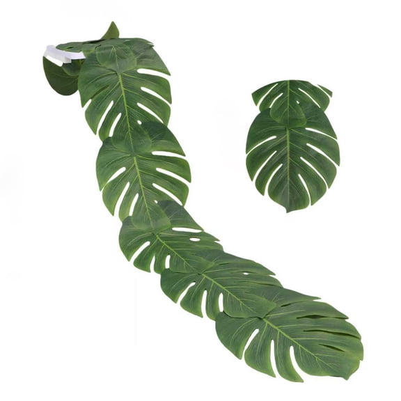 Ovzne Artificial Leaf Table Runner Greenery Dining Table Decor